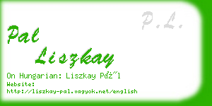 pal liszkay business card